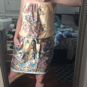 Beautifully patterned pink pocket dress